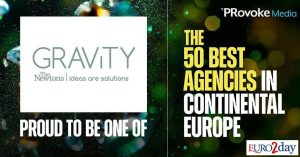 Η Gravity The Newtons στη λίστα με τα 50 Best Agencies in Continental Europe