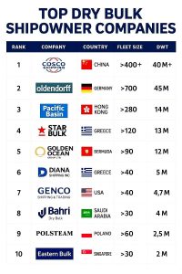 Dry Bulk Leaders: Το παγκόσμιο Top-10 σε αριθμούς και στρατηγικές - FinanceNews.gr