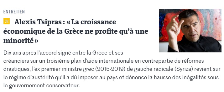 Αλέξης Τσίπρας στη Le Monde: «Μου λείπει η πολιτική» - FinanceNews.gr