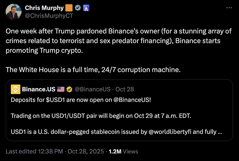 Changpeng Zhao, Donald Trump, Corruption, Binance, Stablecoin