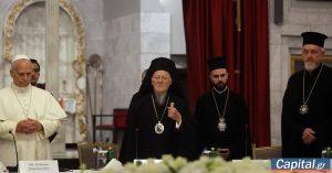 Τον Πάπα Λέοντα ΙΔ’ υποδέχτηκε στο Φανάρι ο Οικουμενικός Πατριάρχης Βαρθολομαίος