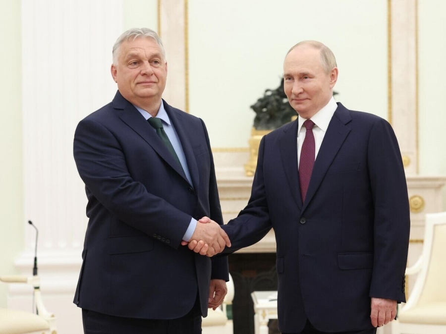 Hungarian prime minister Orban in Moscow - Meeting with Putin