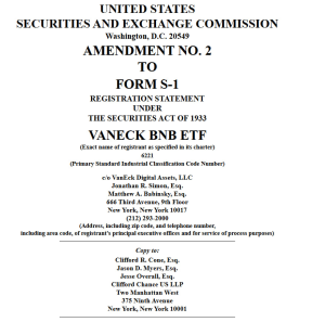 Κατάθεση για Spot BNB ETF στο Nasdaq που Θα Κρατάει BNB On-Chain – Νέα Και Εξελίξεις Για Τα Κρυπτονομίσματα