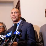 House Minority Leader Hakeem Jeffries meets with Black legislators in Chicago Monday in his push to enact new maps in Illinois that could add a Democratic district.