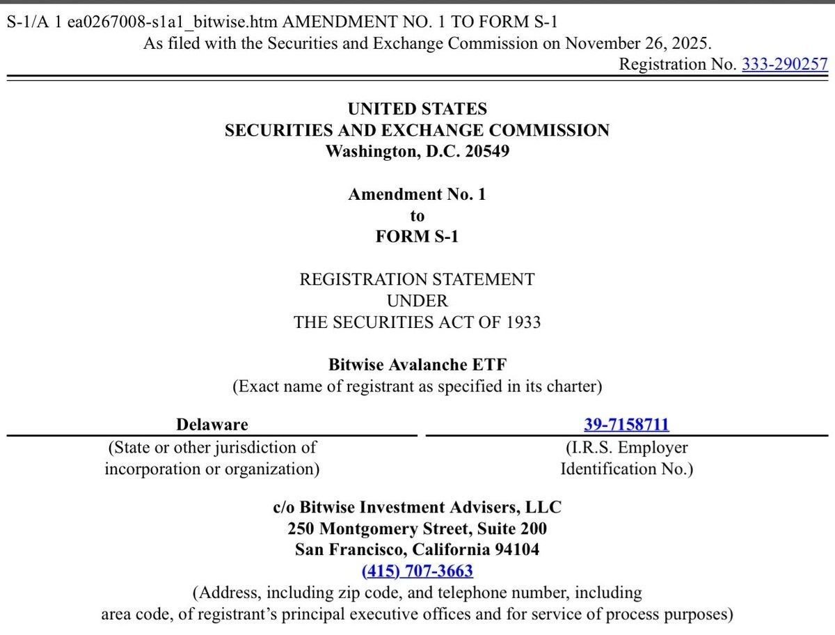 Η Bitwise φέρνει yield στα crypto ETFs, με staking στο AVAX