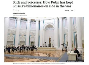 Οι Ρώσοι ολιγάρχες υποστηρίζουν τη  ρωσική επιχείρηση στην Ουκρανία – Οι κυρώσεις και οι ευκαιρίες για κέρδη