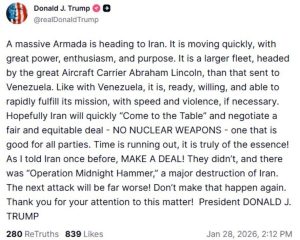 Τραμπ για Ιράν: Ο χρόνος τελειώνει, μεγάλη αμερικανική ναυτική δύναμη στην περιοχή - Financial Report