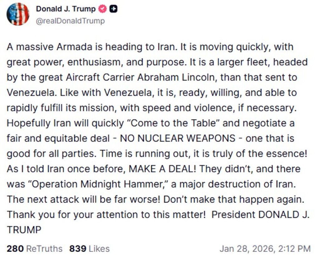 Τραμπ για Ιράν: Ο χρόνος τελειώνει, μεγάλη αμερικανική ναυτική δύναμη στην περιοχή - Financial Report