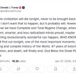 Τραμπ σε νέο παραλήρημα: Απειλεί με τον θάνατο ενός ολόκληρου