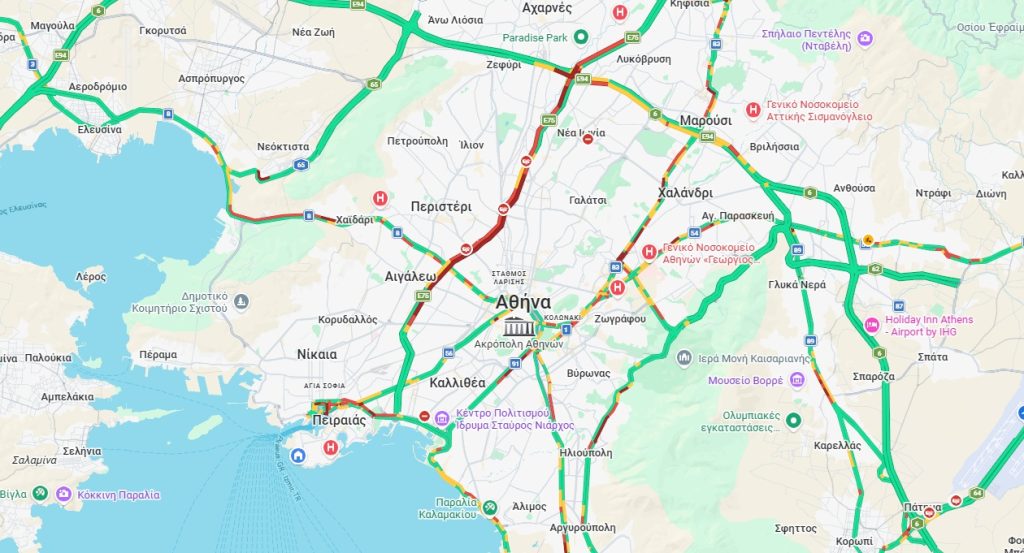 Κυκλοφοριακή ασφυξία σε όλη την Αττική, ακινητοποιημένοι οδηγοί για χιλιόμετρα (Live η κίνηση)